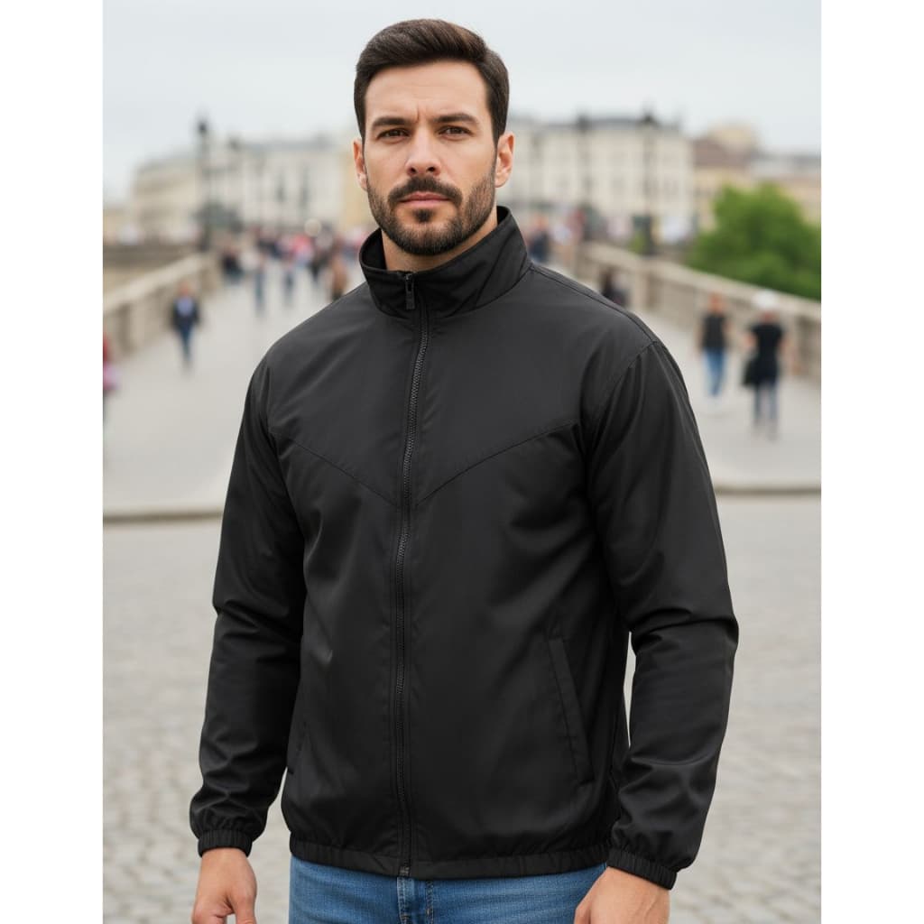 Jaqueta Esportiva Masculina Tactel Corta Vento Pano E Palha