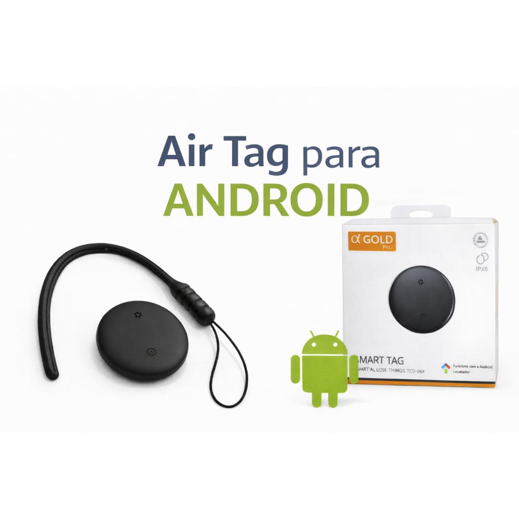 Smart Tag Localizador Android Alpha Gold Pro TCD-06F | Rastreador Bluetooth Crianças Pet Malas Carros Bicicletas Google