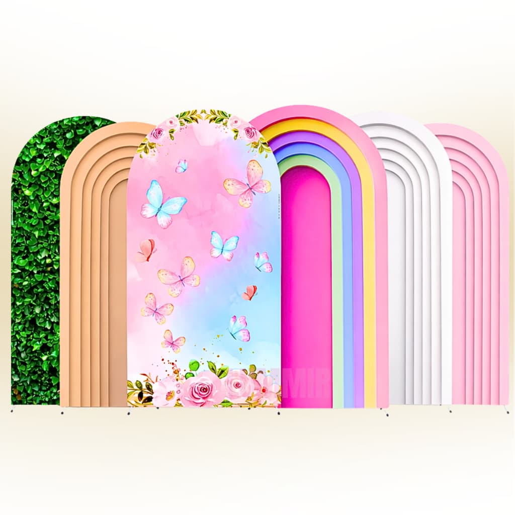 Capa Painel Romano 3D Tecido Elástico Decoração Festa Aniversário Casamento Eventos Costura Reforçada 2x1 - Festa