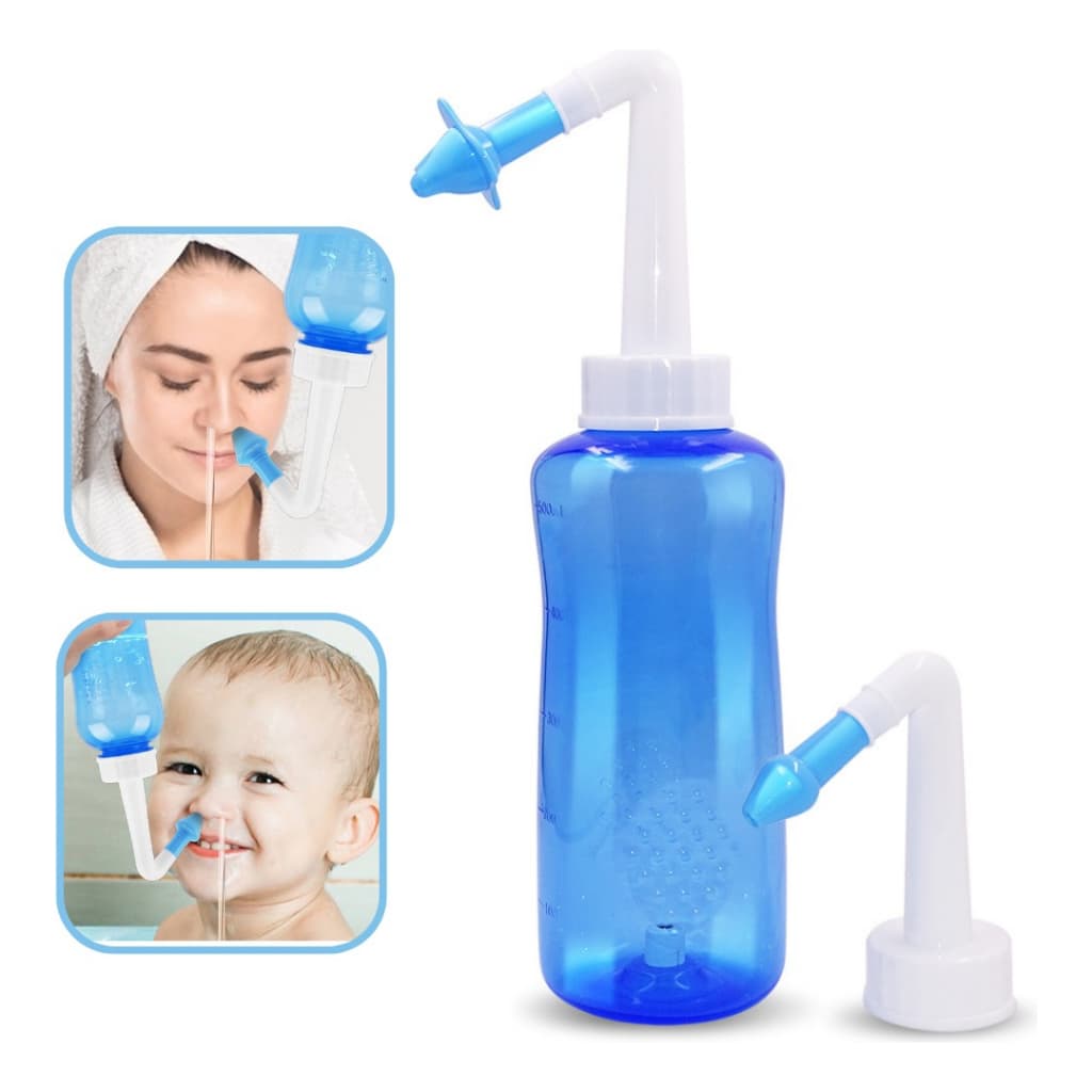 Higienizador Nasal Fisiovital 300ml – Lavador de Nariz Adulto e Infantil Lavagem, Rinite e Sinusite