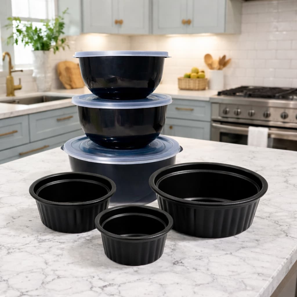 JOGO 3 Bacias Plásticas Canelada Tamanho P-M-G  Cozinha Lavanderia