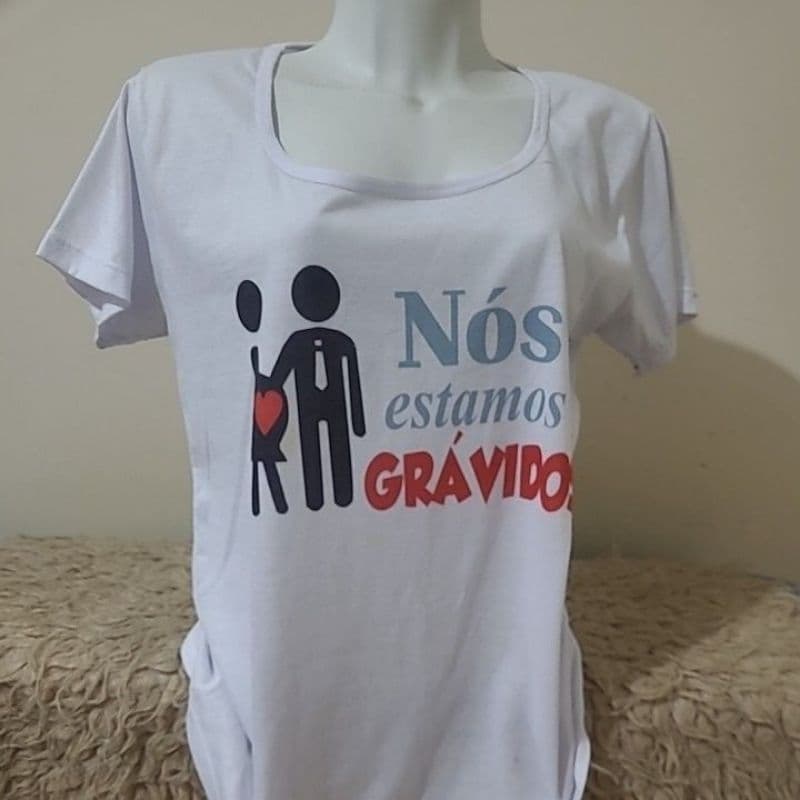 camiseta branca para gestante M
