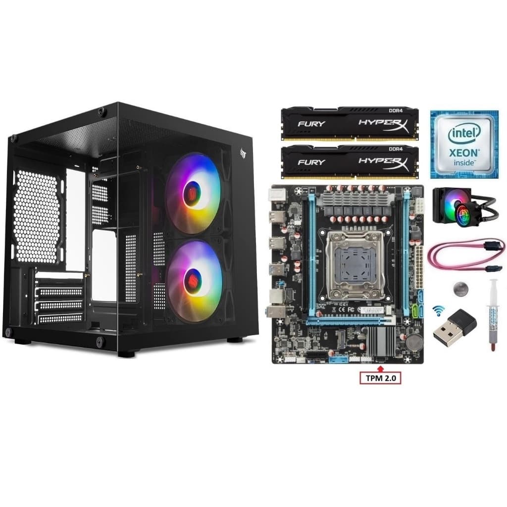 Kit Gamer X99 Xeon E5 2680 v3/ 8GB-16GB-32GB DDR4/ Cooler + Gabinete