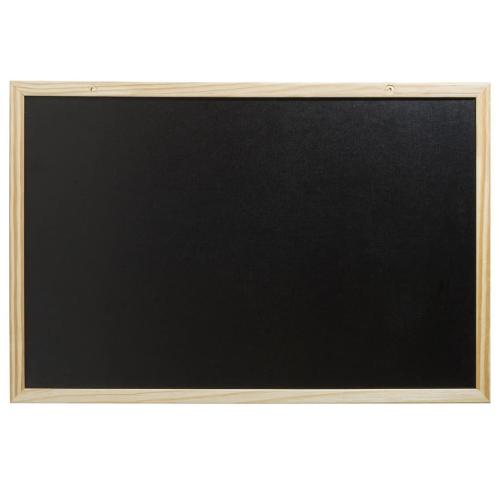 Quadro Negro Lousa Escrita a Giz Escolar 90 x 70 cm Moldura Madeira Anotacoes Escrita Escola