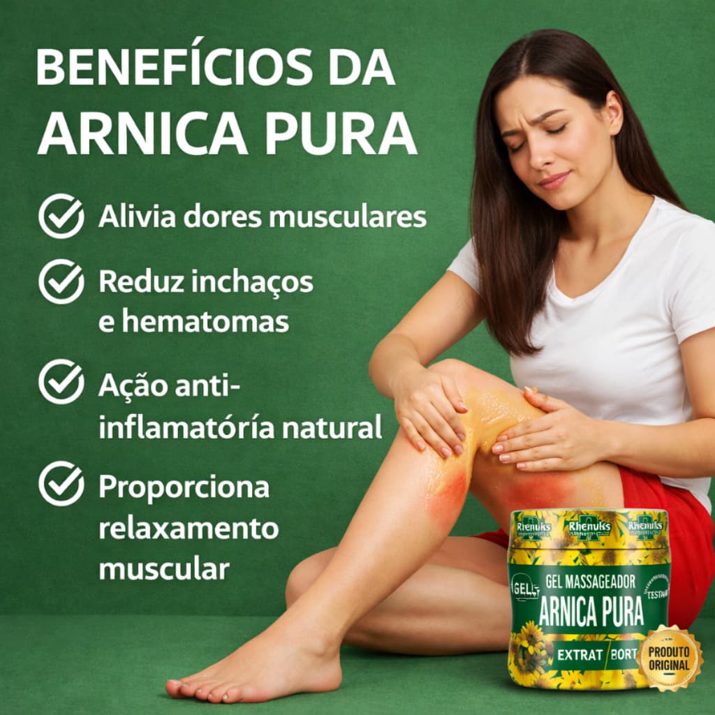 KIT 3/2/1 Arnica Pura Pomada Extra Forte 200g - Rhenuks Para Dor Muscular, Lesão e Lombar temos diversas Variações