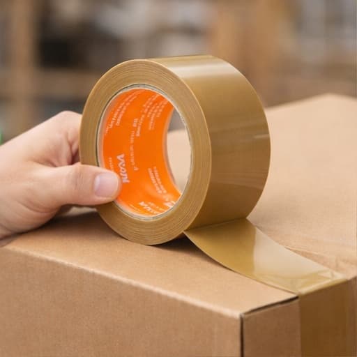 Fita Marrom 45X100 Metros Larga Durex Embala Caixas