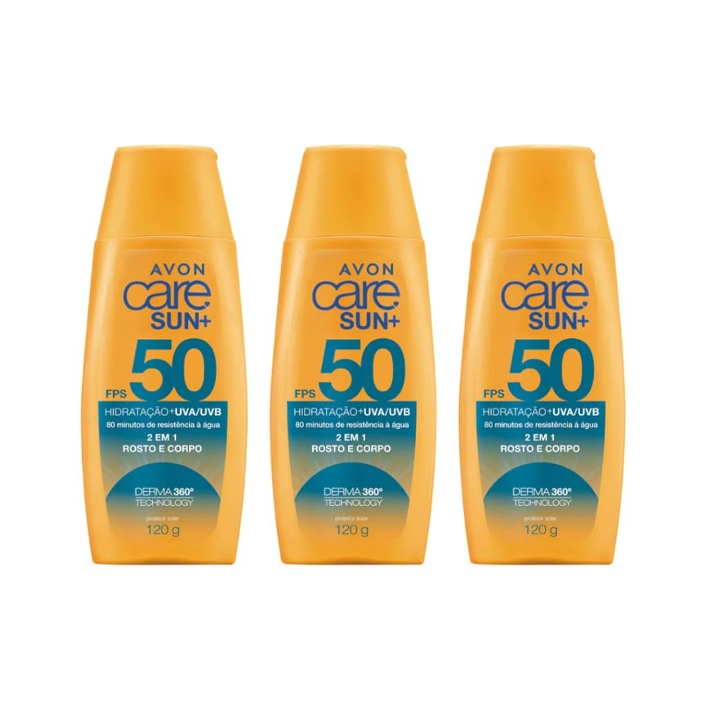 Protetor Solar Avon Care Sun+ FPS50 120g Corpo e Rosto