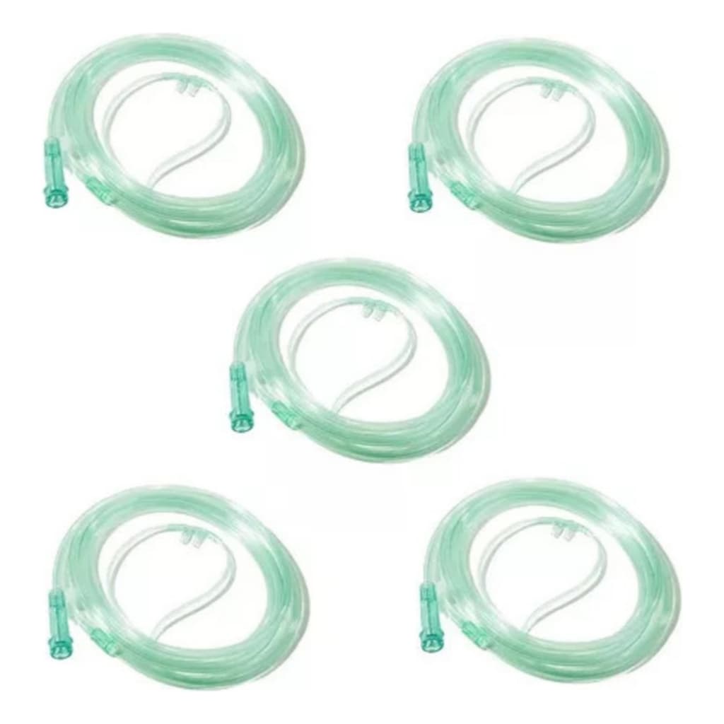 Kit 5 Cateter Nasal Tipo Óculos Foyomed 1.40 Metros - Estéril e Macio