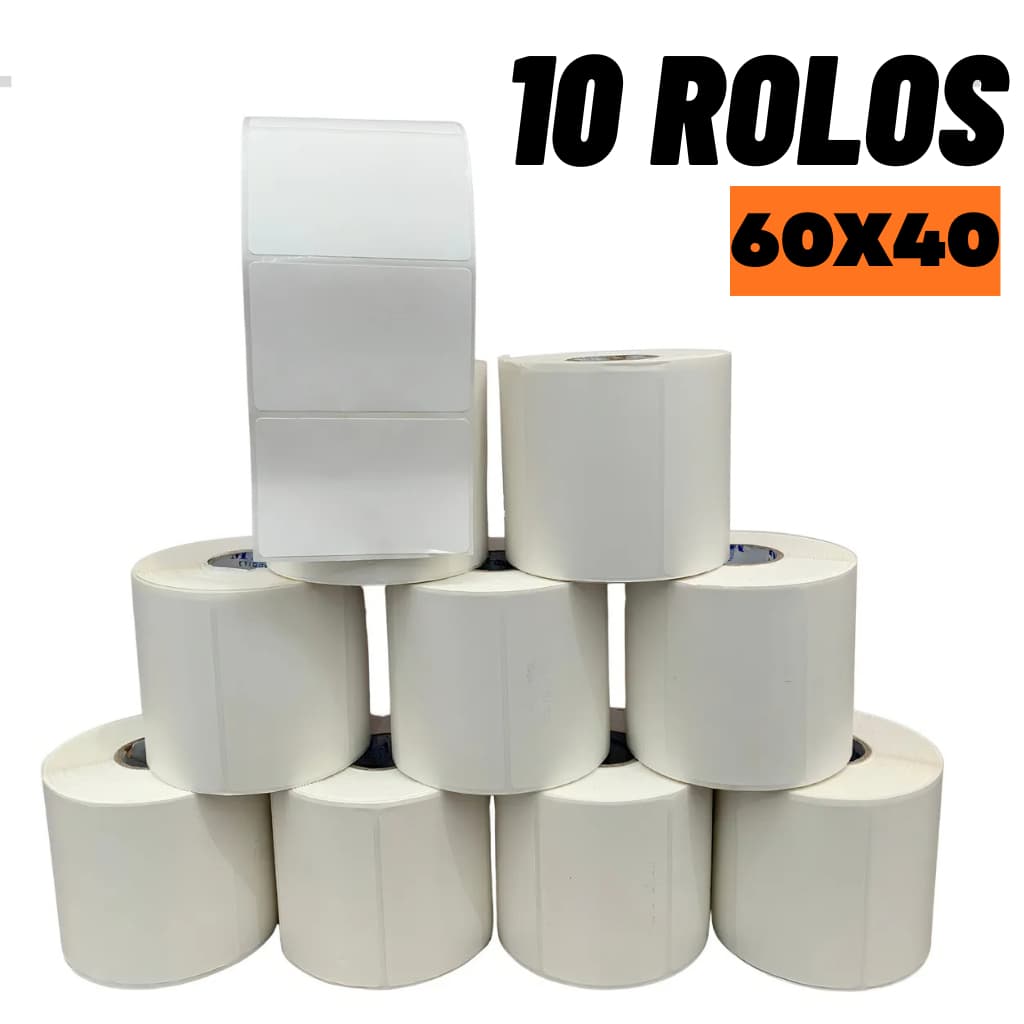 10 Rolos Etiqueta 60x40 Térmica Balança Mercado Açougue Padaria