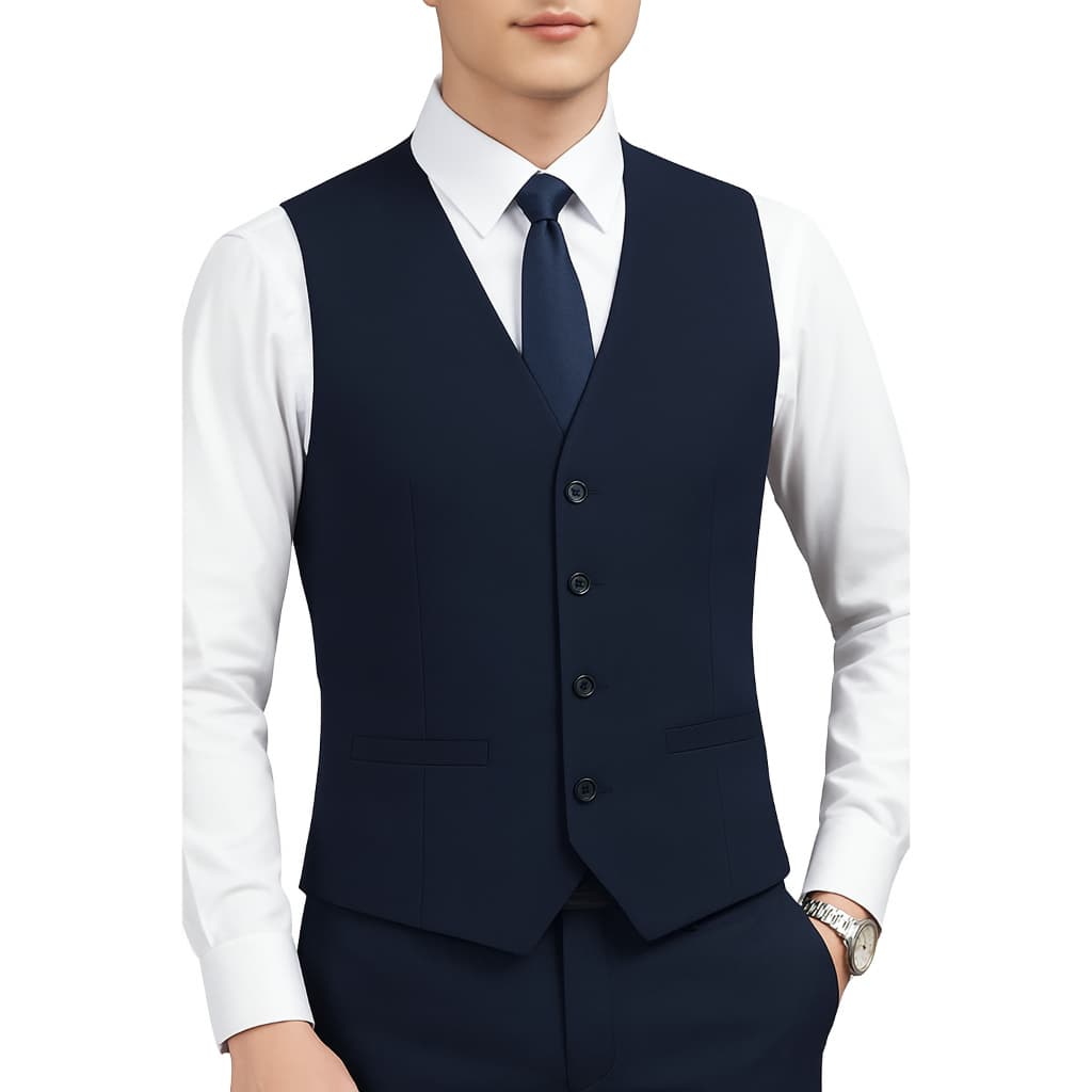 Coletes Masculinos Slim Oxford: Elegância Azul Mainho e Ofertas Exclusivas - Não Perca!"