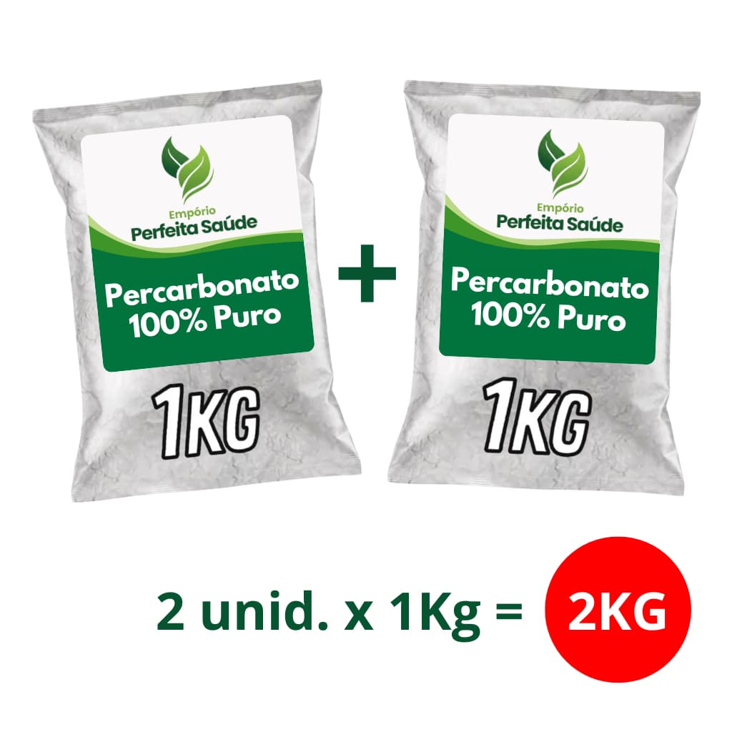 Percarbonato 100% 2Kg, Puro para limpeza em geral, clareador de roupas multiuso