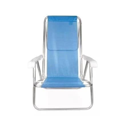 Cadeira De Praia Piscina Reclinável Aluminio 8 Posições Sannet Mor
