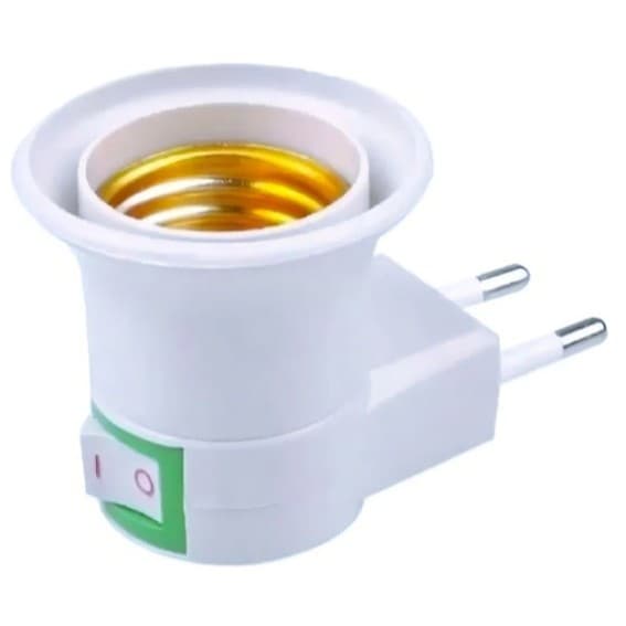 Soquete E27 Bocal Lâmpada Tomada Botão Chave Liga Desliga bivolt