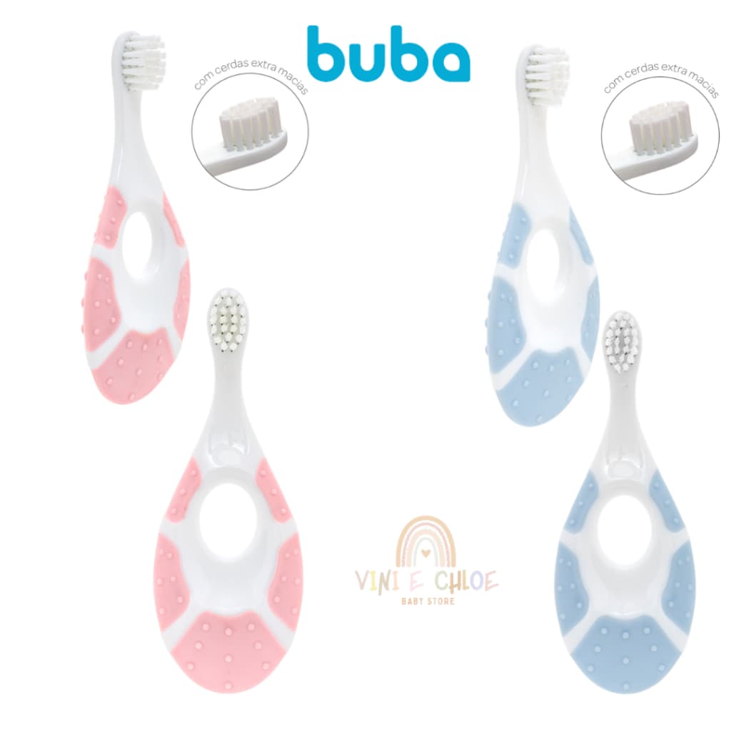 Escova de Dentes Buba Primeiros Dentinhos Escova de Dentes Infantil Bebê e Criança