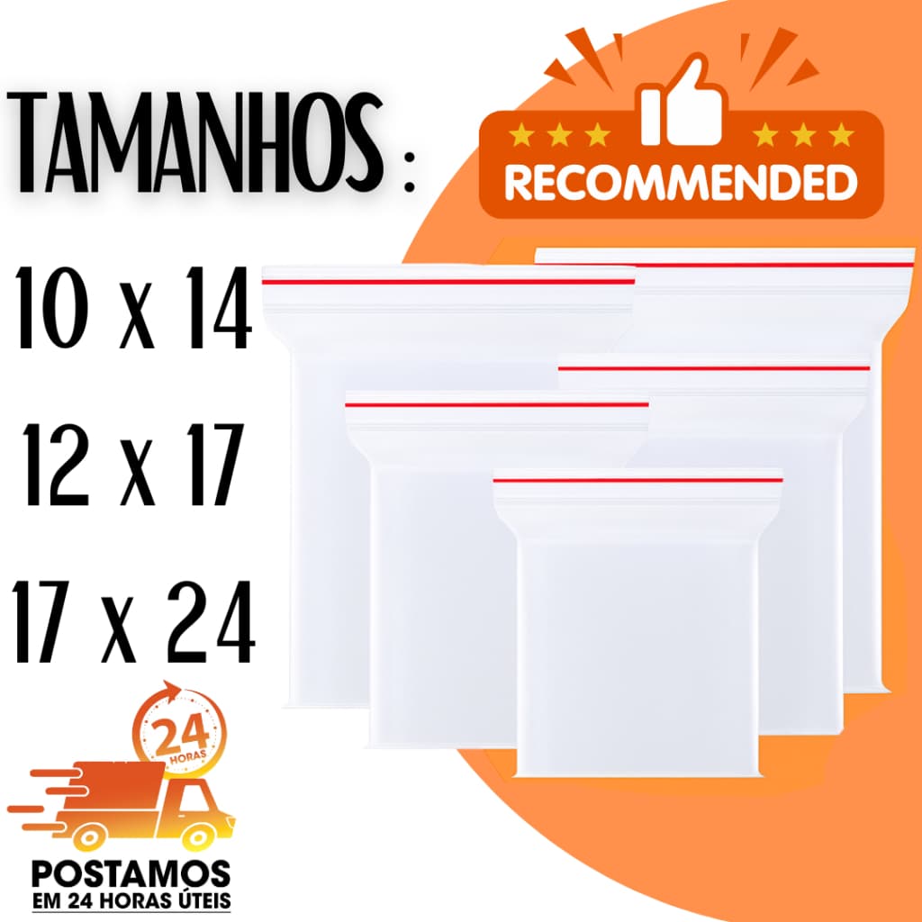 Saco Zip Lock Plástico Fechamento Hermético Atacado Organização Abre Fecha