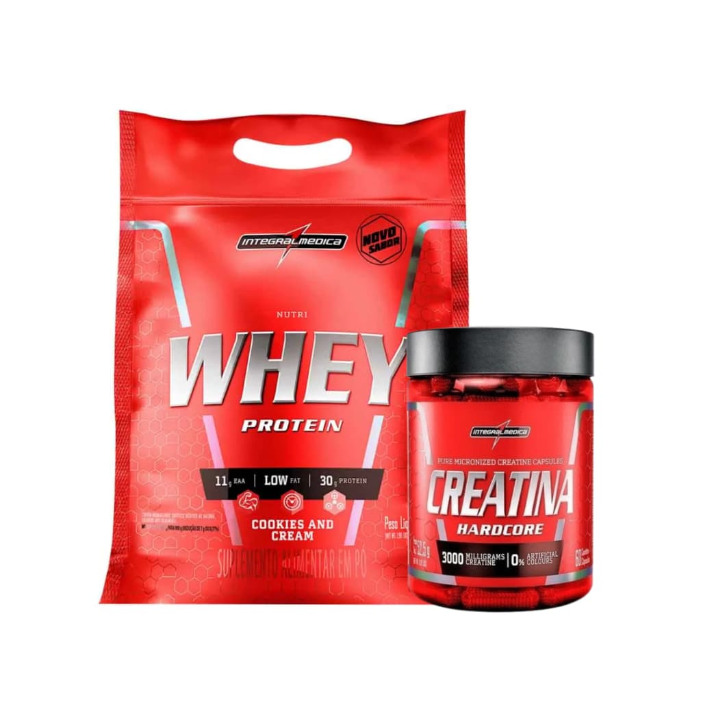 Kit Nutri Whey Protein 900g + Creatina 60 Caps - Integralmédica