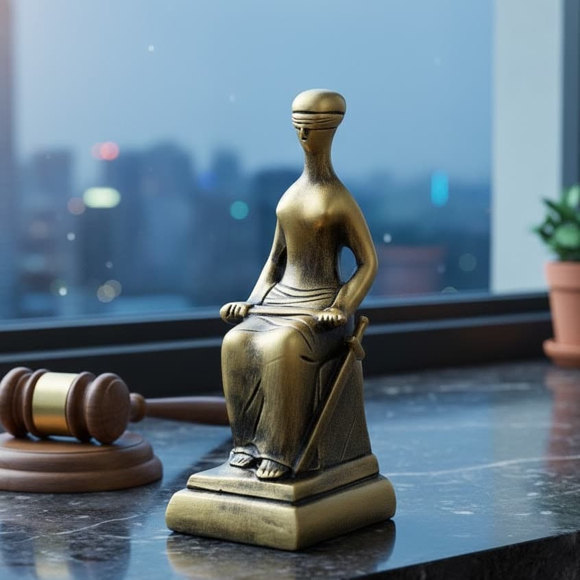 Estátua Da Justiça decoração enfeite advocacia advogado escritório casaoab