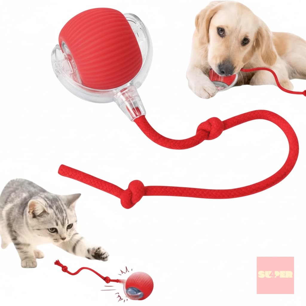 Bolinha Inteligente Brinquedo para Gato Cachorro Interativa Bola Automática Recarregável Elétrica