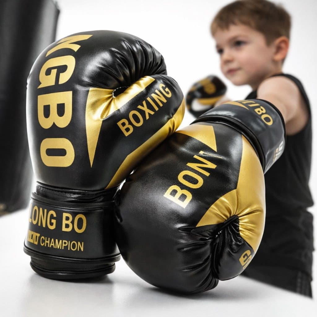 Luva De Boxe Infantil Muay Thai Criança Mma Taekwondo Confortável Premium