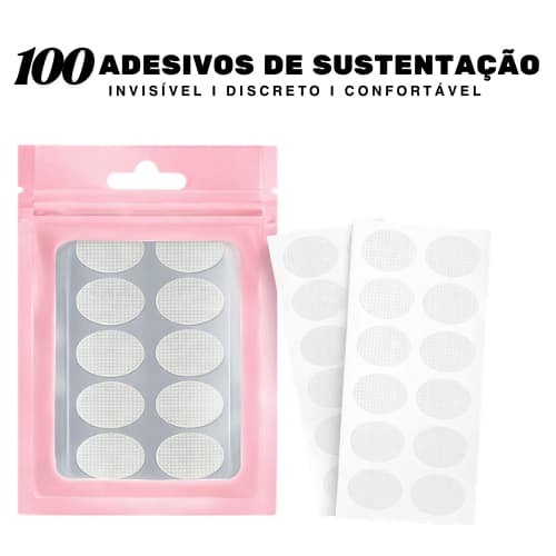 100 Adesivo Sustentação Orelha Rasgada Alongada Lóbulo Machucado Brincos Pesados Prático Invisível