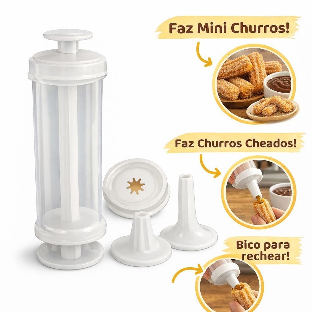 Máquina de Fazer Churros Fácil Caseiro Manual