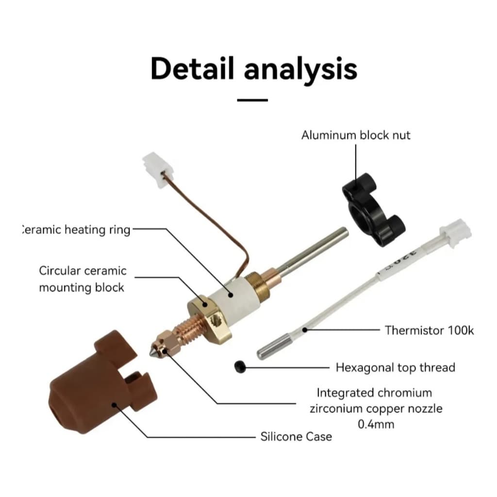 Kit Hotend K1 Max Ender 3V3 Ke / K1C/K1Max Impressoras 3D Acessórios