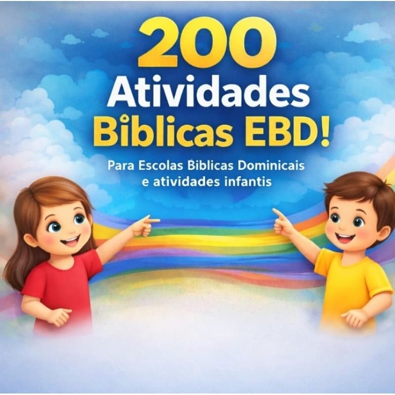 Kit Atividades Bíblicas Infantil - Folhas Avulsas Tamanho A4 📌 EBD