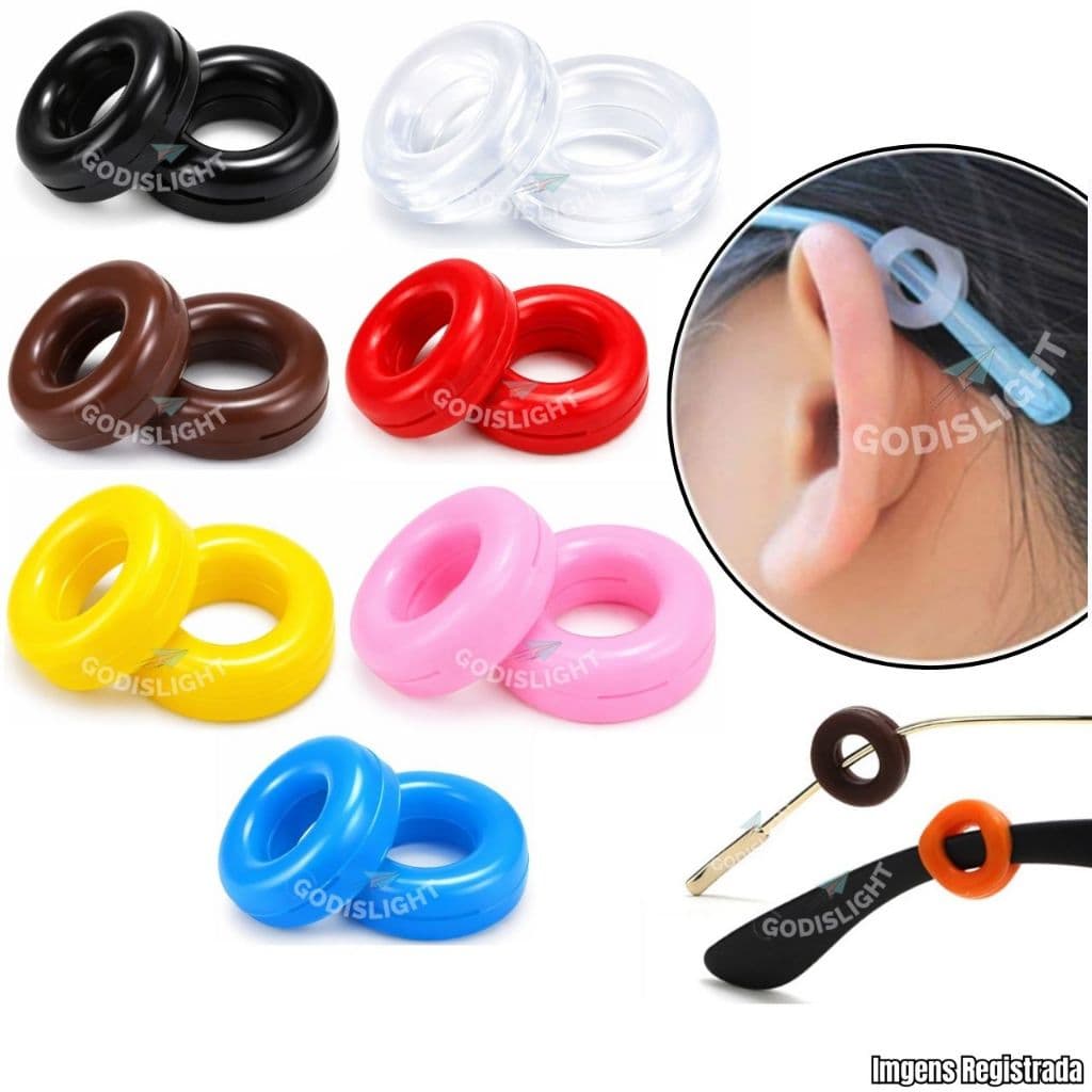 Kit 1/2/3/4/5/10 Trava Suporte De Óculos Magico Par Óculos Mais firme Não Cai Silicone Antiaderente