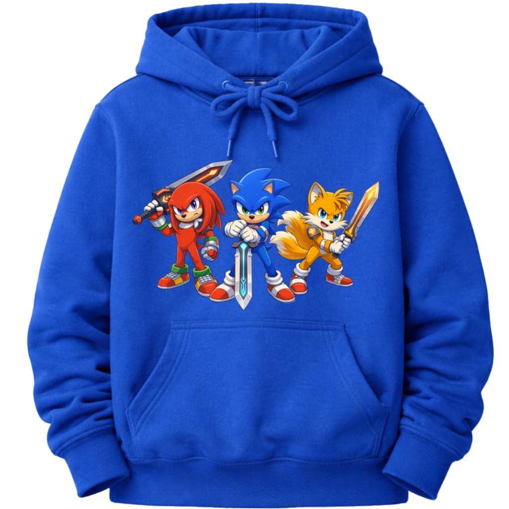 Moletom Infantil Sonic Herois – Casaco Quentinho com Capuz | Estampa Colorida Premium