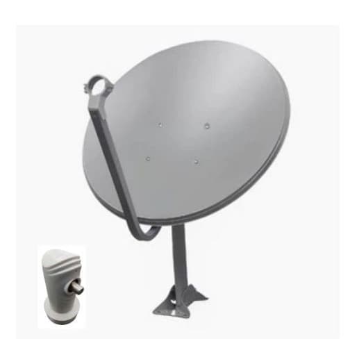 Antena Parabólica Digital Banda Ku 60cm Satélite C/ Lnb Simples