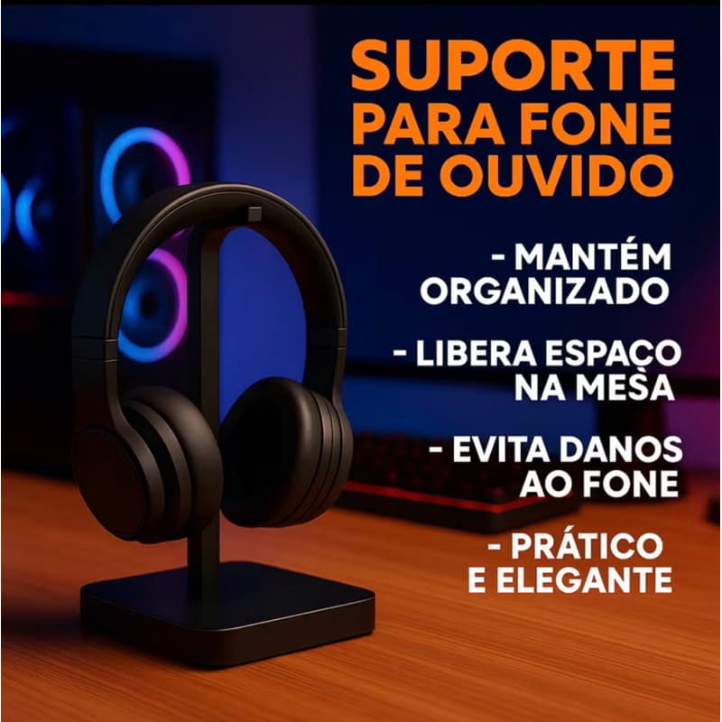 🎮✨ Suporte Premium para Headset e Controle – Organização e Estilo Gamer! ✨🎧
