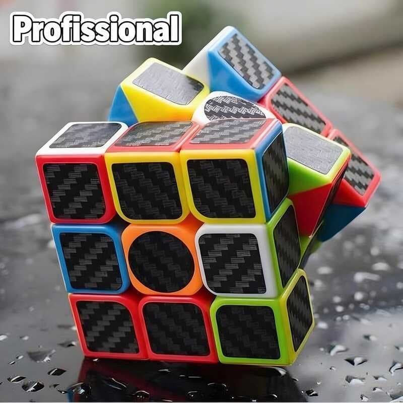Cubo Mágico Profissional 3x3x3 Carbon Fibre Original Anti-stress Giro Rápido Speed