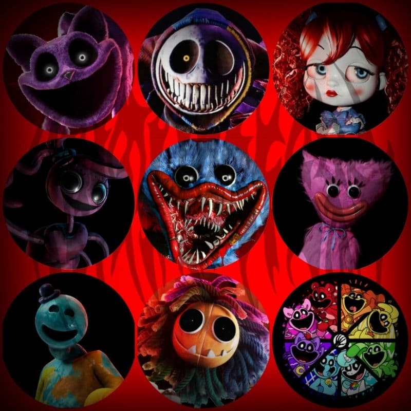 Bottons Poppy Playtime/ Playtime Co./ Huggy Wuggy/ Catnap/ Jogo Poppy Playtime Capítulo 5