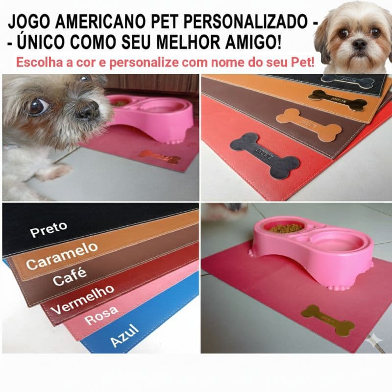 JOGO AMERICANO PET  PERSONALIZADO