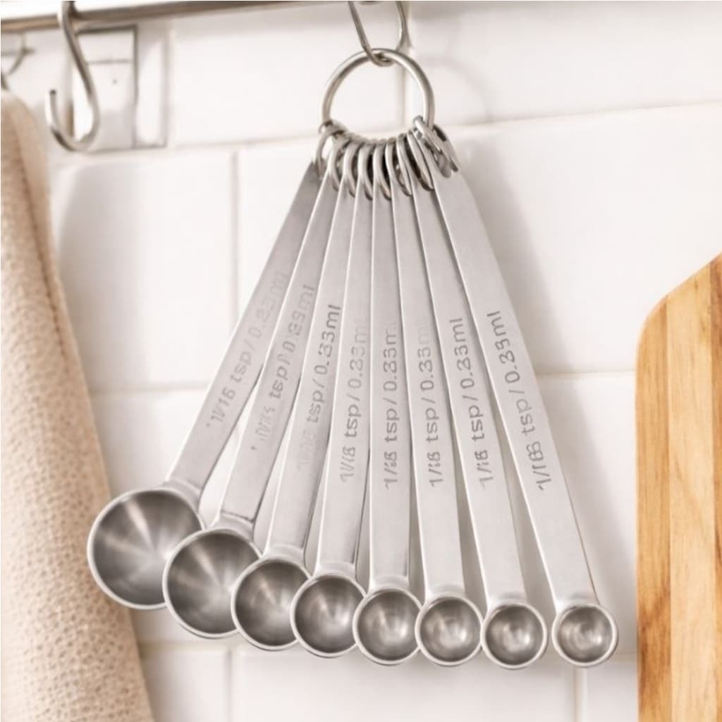 Kit 9 Colheres Medidoras de Aço Inox Durável Precisão Total Linha Premium - PROMOÇÃO  Lovely Vibe