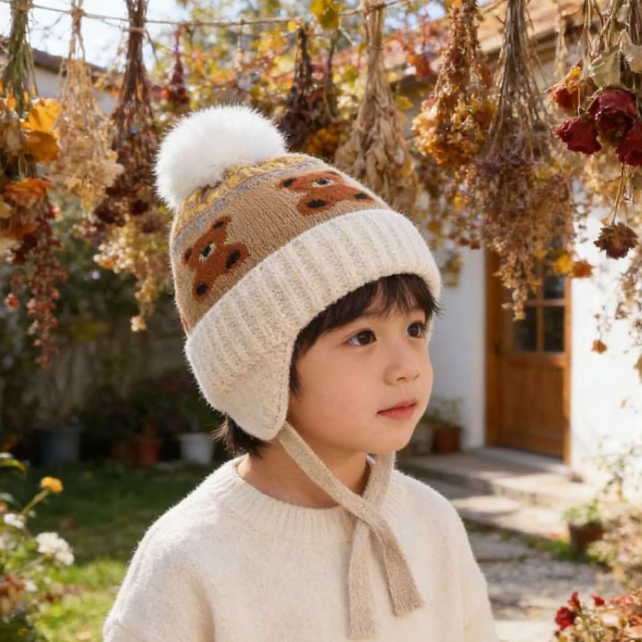 Gorro Touca Infantil Criança Menino Menina Tricotado Quente Fashion Para 3 a 8 anos