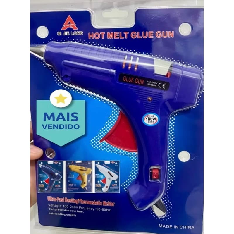 Pistola Cola Quente Profissional Grande 100w Bivolt - ON/OFF