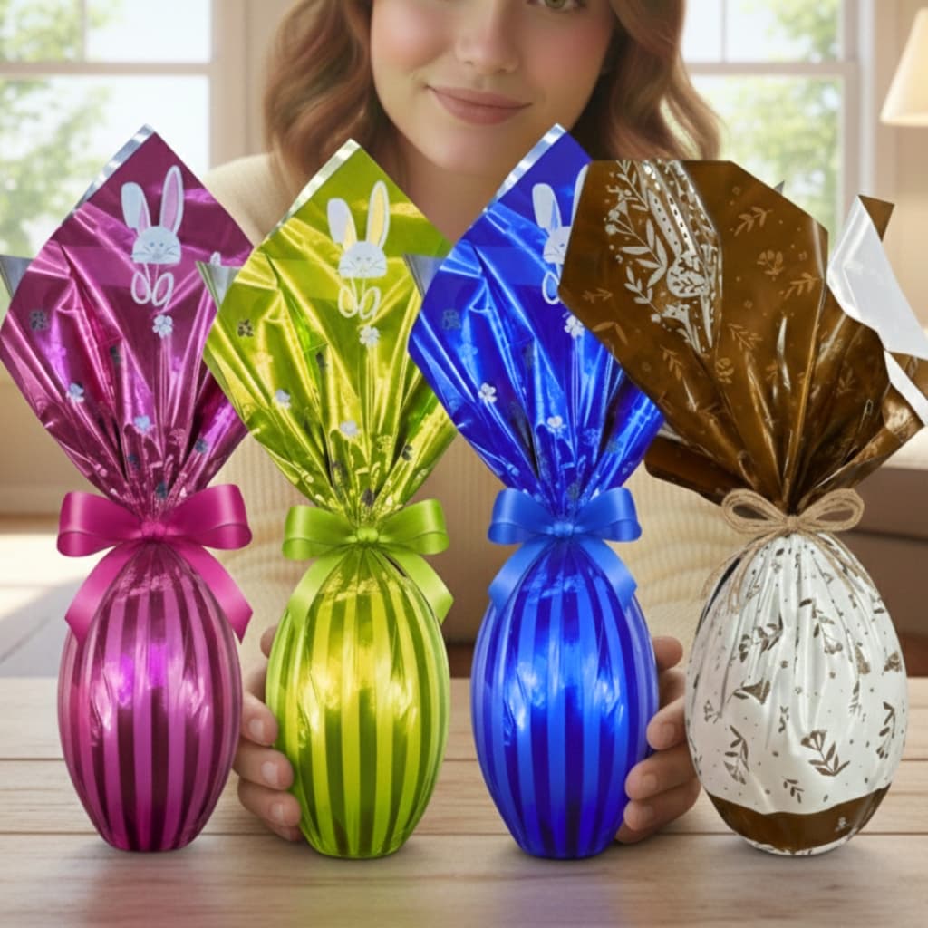 25 Embalagem Ovo De Páscoa 500g A 750g Saco Envelope 44x44cm