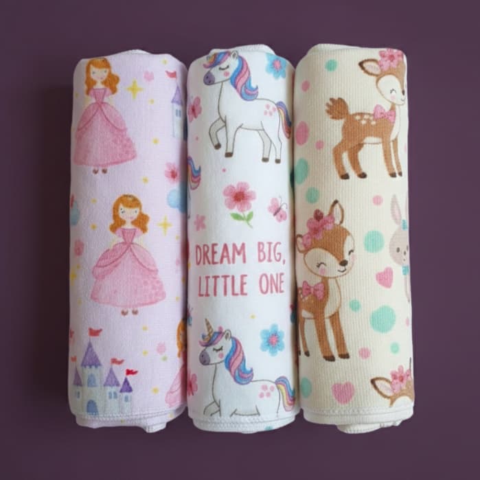 Kit 02 Toalha De Banho Infantil Meninas e Meninos Aleatórias