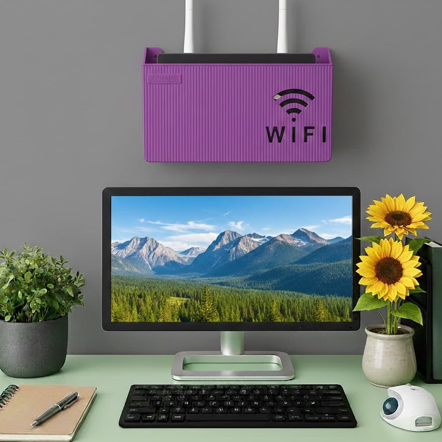 Organizador Para Suporte de Roteador Modem Wi-fi Adesivo