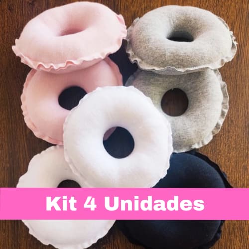 Kit 4 Rosquinha de Amamentação Protetor de Mamilos Algodão Lavável Pós Parto