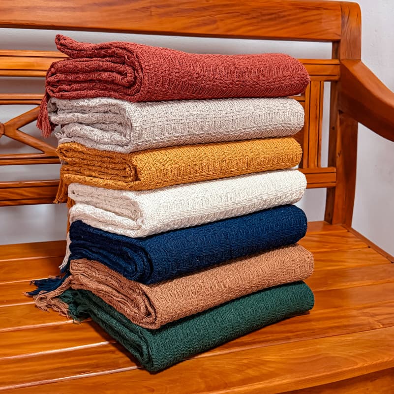 Manta Favo de Mel 1,30x1,80m | Artesanal Tear Sala