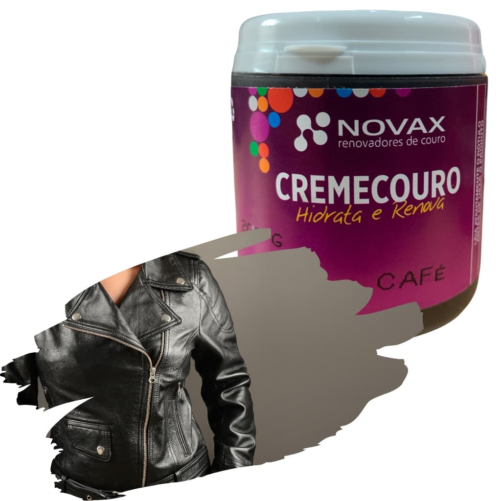 Creme Couro Novax 200g - corrige arranhões e realça cor do couro com brilho intenso