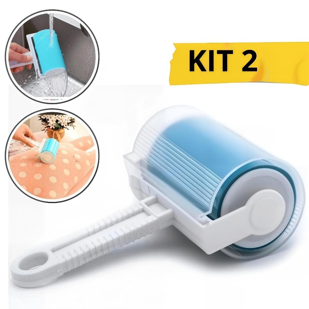 2 Pcs Tira Pelo Roupa Lavável Reutilizável com Capa Protetora