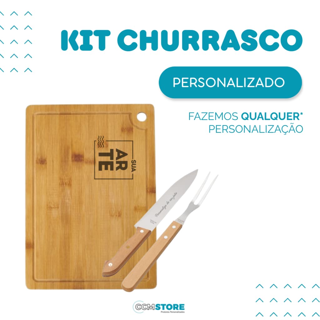 Kit Churrasco Tábua  Personalizado,  Seu logo