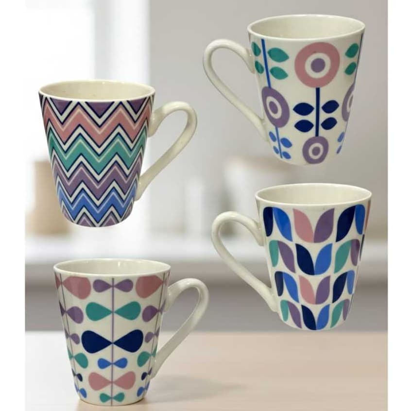 Caneca xicara  de Porcelana Estilo Azulejo Português – 300ml chá- café- suco- copo