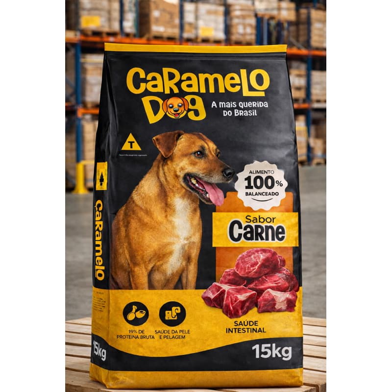 Ração Caramelo Dog Original 15kg – A Mais Querida do Brasil