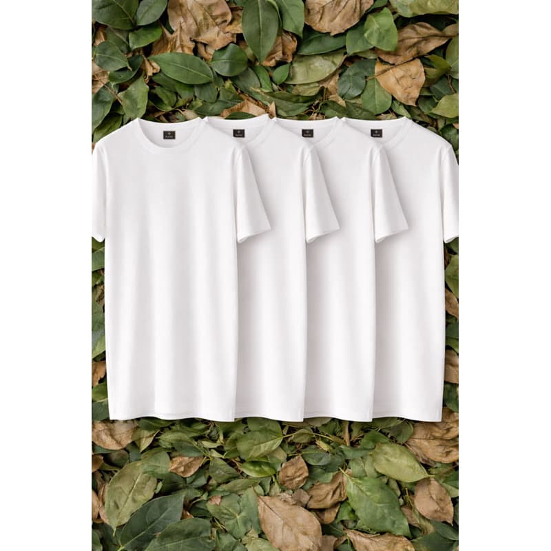kit 4 Camisetas brancas Básicas Lisas Para quem trabalha de branco ou a Religião exige vestir Branco