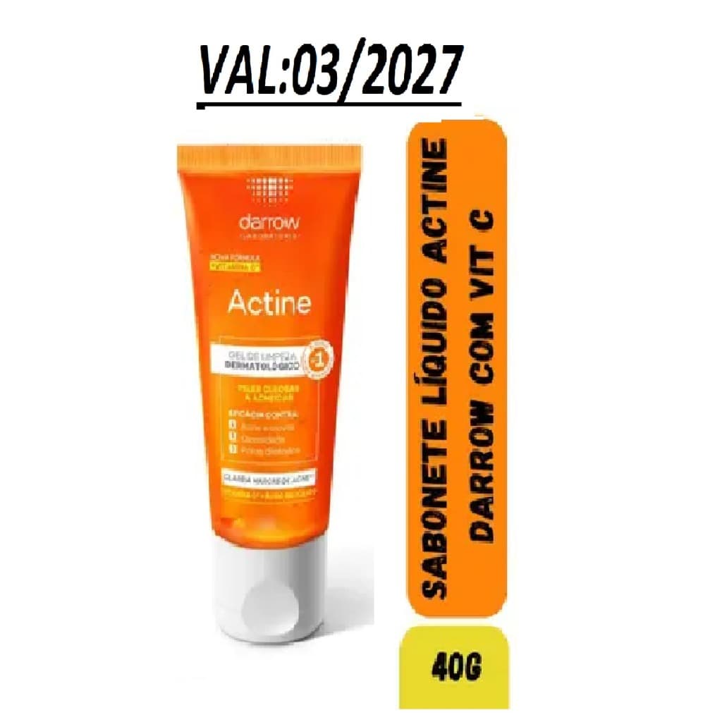 actine Gel para Limpeza Facial  Pele Oleosa 1unid 40g (388671)