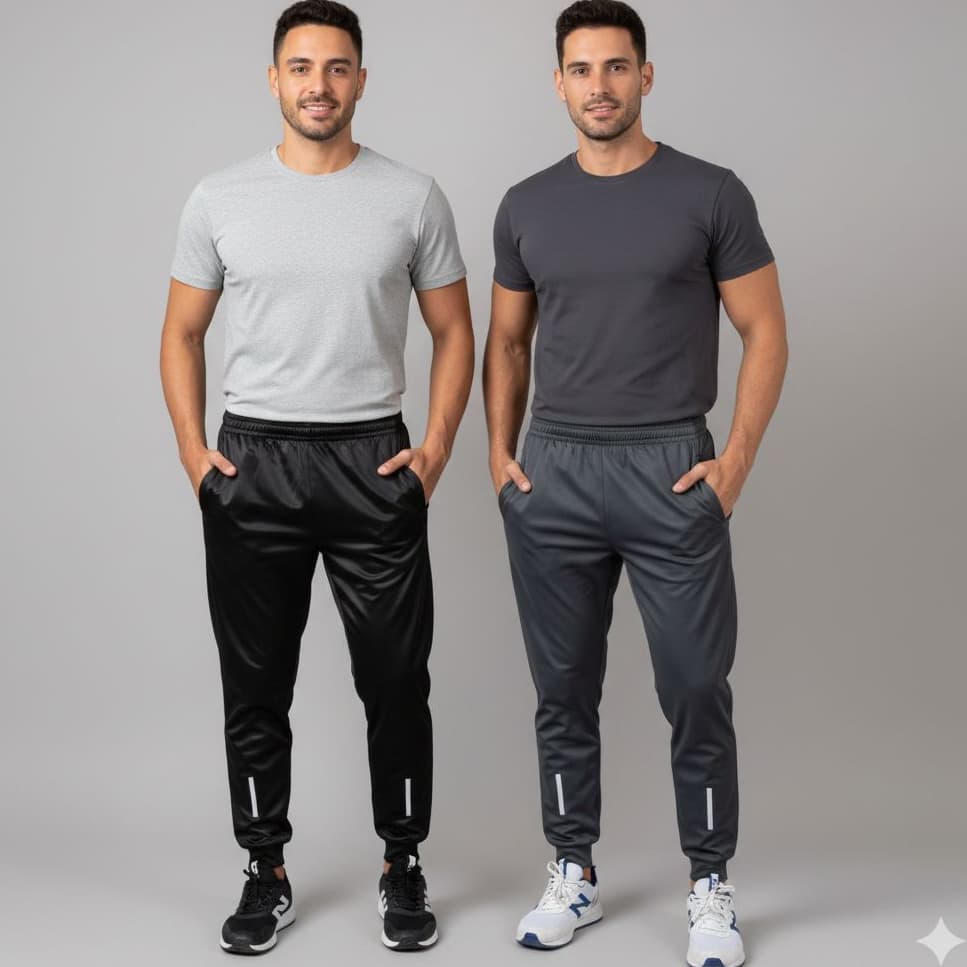 Calças Jogger Slim Fit Com Refletivo Esportiva Para Academia, Corrida e Trabalho Com Bolsos Laterais